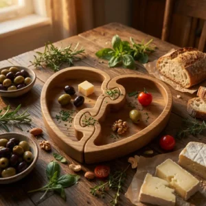Ručne robená tapas miska z dreva